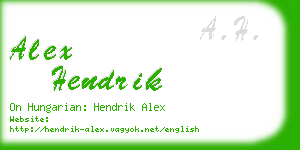 alex hendrik business card